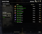 Guild Store Listing