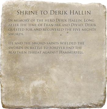 Shrine to Derik Hallin