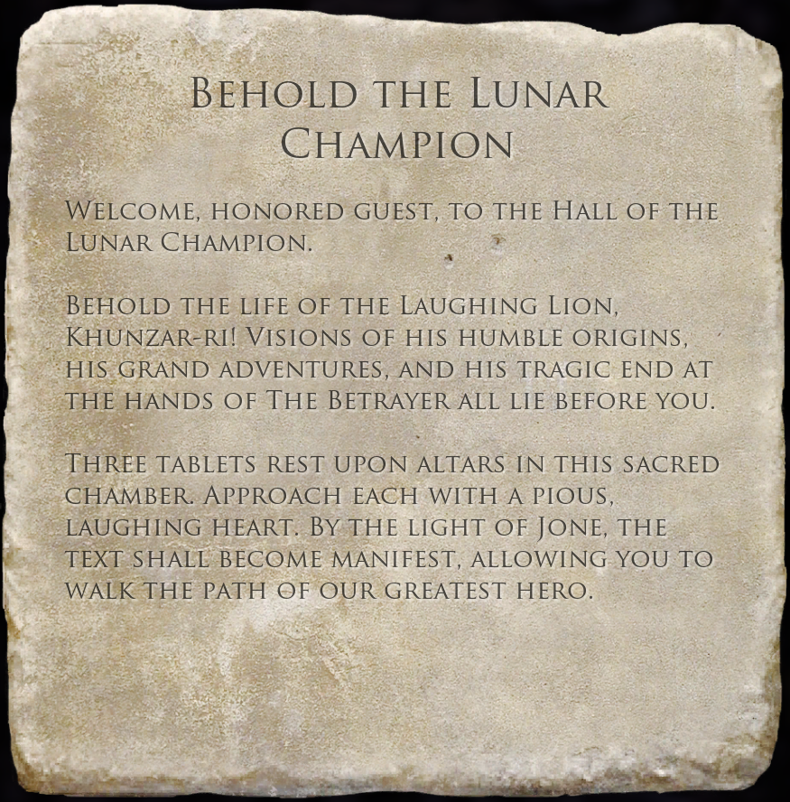 Sidst Krydret Delvis Behold the Lunar Champion | Elder Scrolls | Fandom