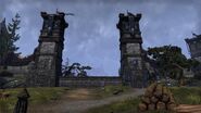 The entrance to the Southern High Rock Gate, heart of the Covenant war effort in Cyrodiil.