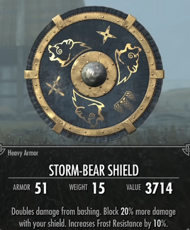 Storm-Bear shield Skyrim