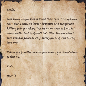 Angry Love Letter Elder Scrolls Fandom Angry Love Letter Elder Scrolls Fandom