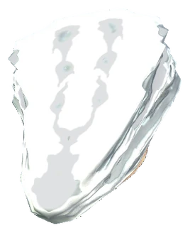 Damaged albino spider pod