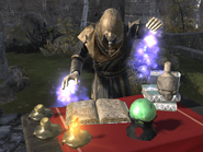 Severio Scerius enchanting an item.