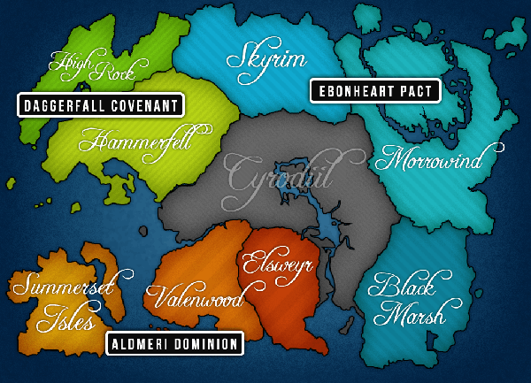 Mapa Elder Scrolls Online (podział na frakcje).png