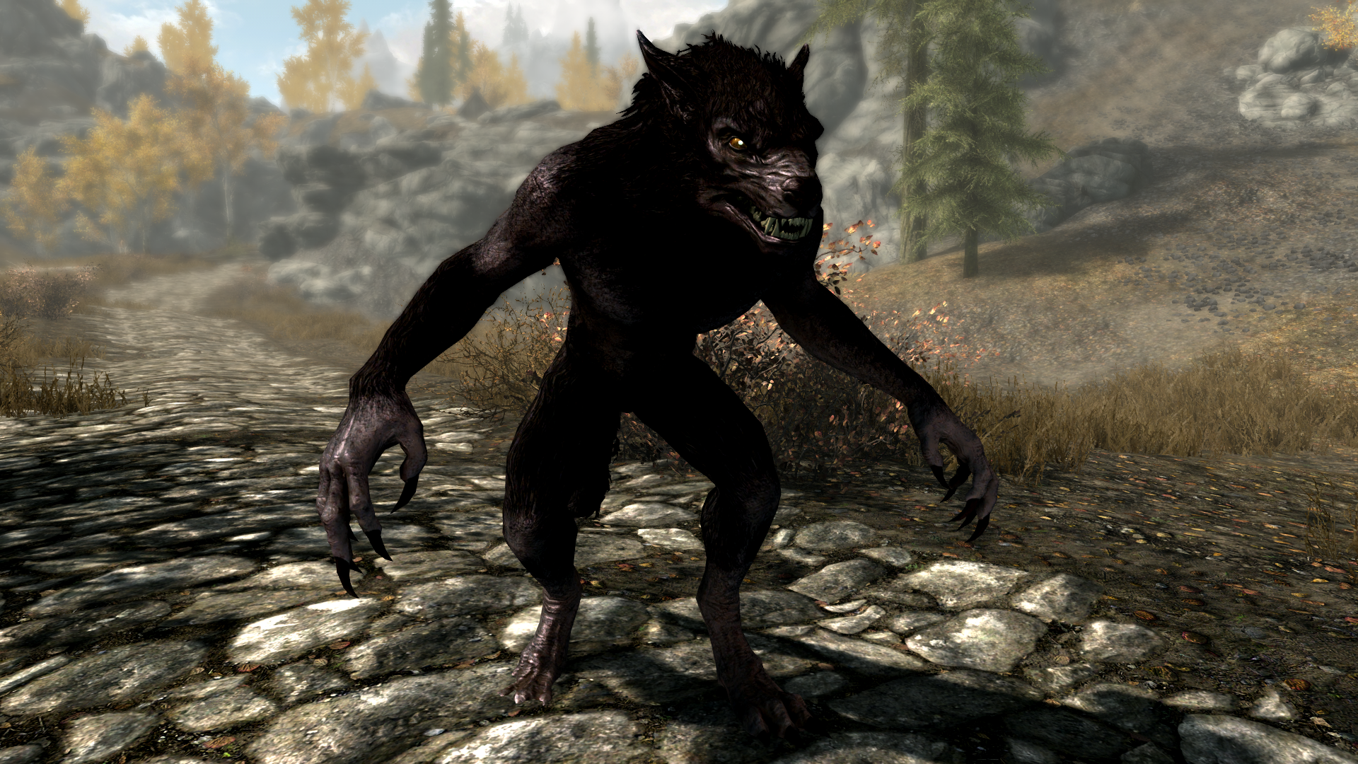 skyrim exit werewolf form