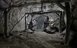 Estancia con vetas de mineral de plata.