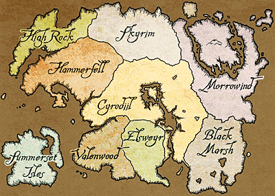 Map The Elder Scrolls Map Of Tamriel | Elder Scrolls | Fandom