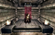 The Hero sitting in the throne chair