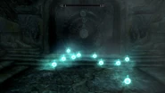 Curious, yet harmless, light orbs that follow the Dragonborn around Yngol Barrow.