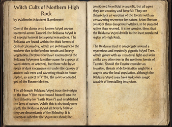 Witch Cults of Northern High Rock