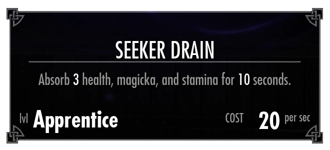 Seeker Drain Elder Scrolls Fandom
