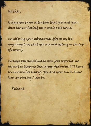 Letter from Rakhad