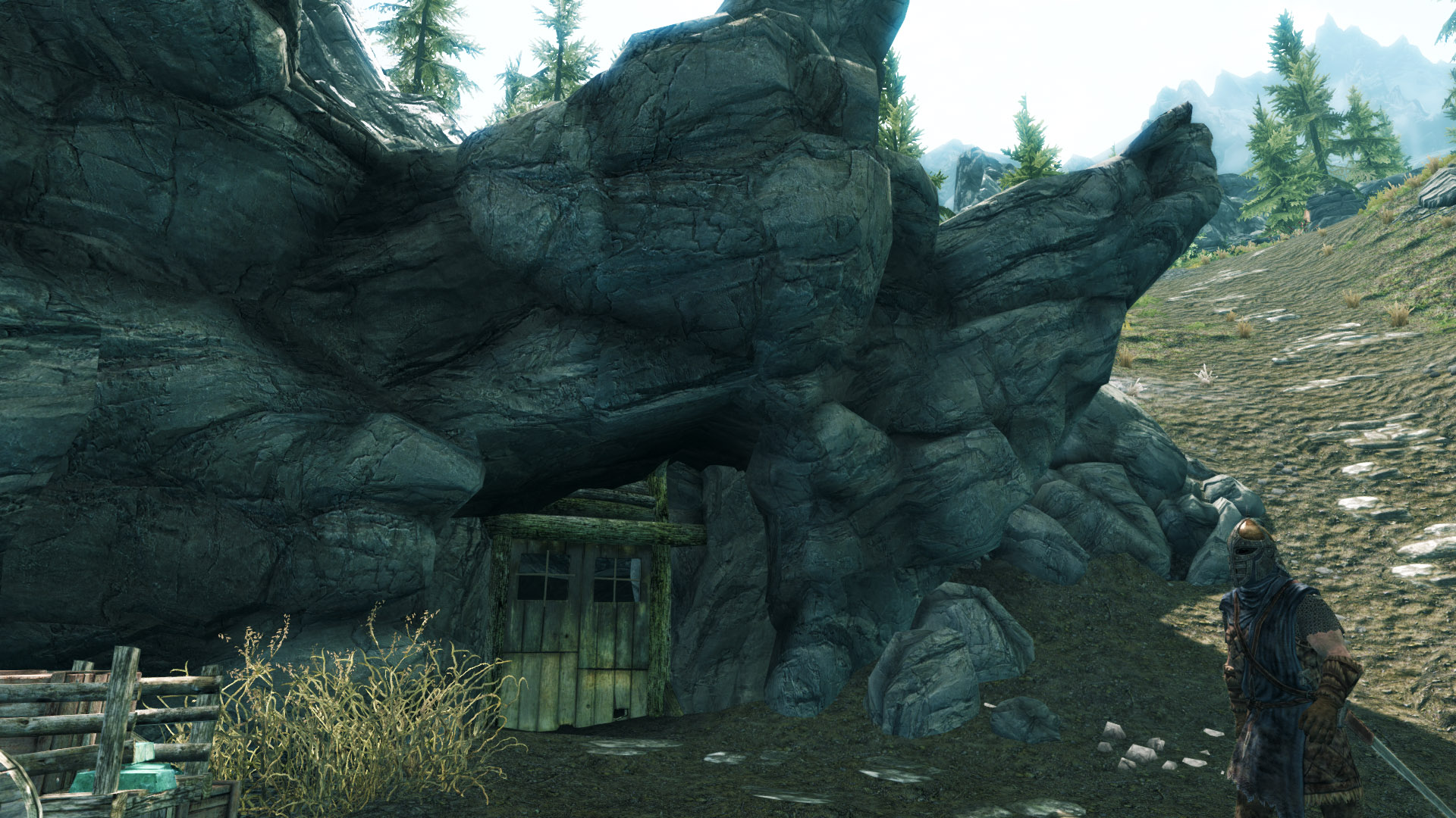 There is a smelter near the entrance to the mine. 