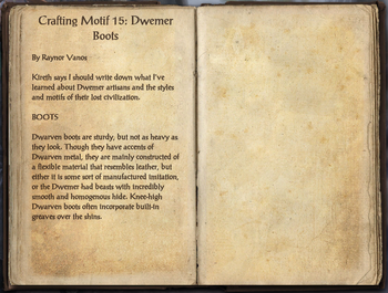 Crafting Motifs 15, Chapter 3, Dwemer Boots