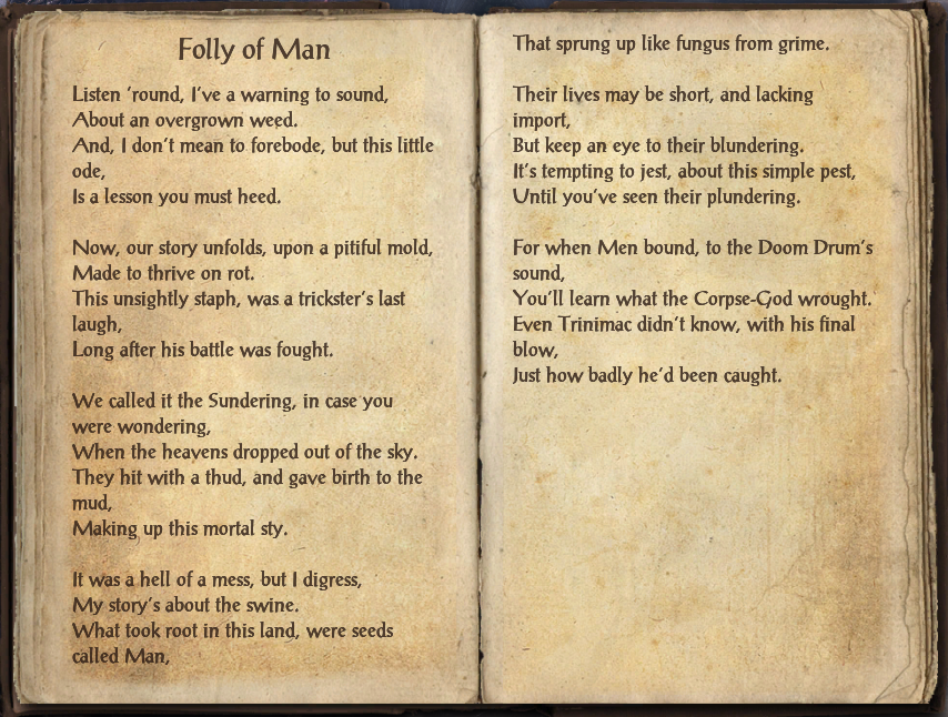 Folly of Man, Elder Scrolls