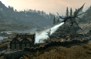 Frost dragon attacking Robber's Gorge