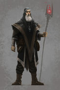 Concept art of a mage wearing Archmage's Robes