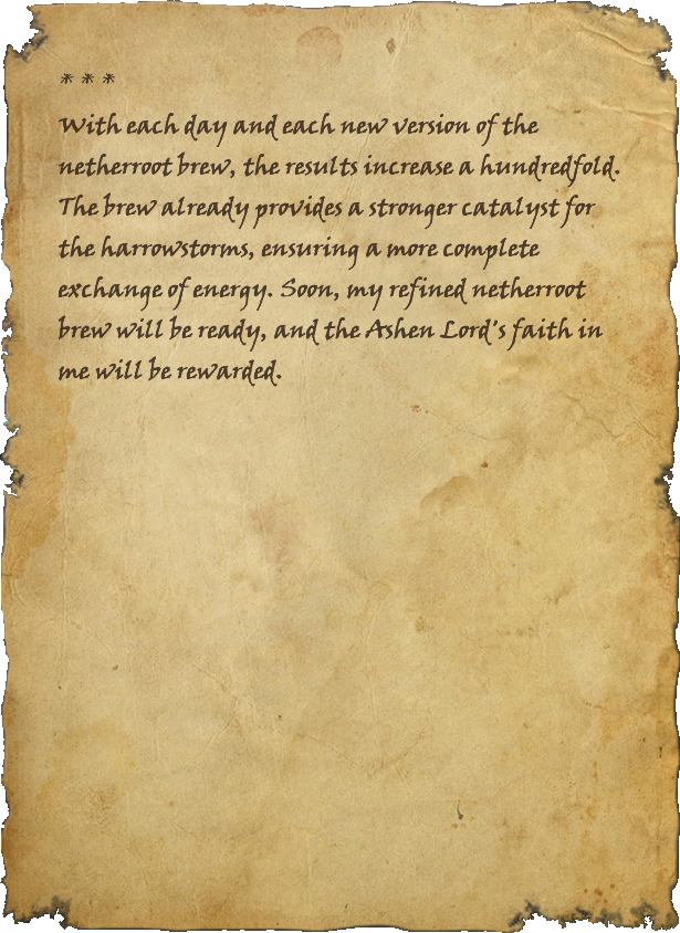 Netherroot Notes, Elder Scrolls