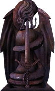 A shrine to Akatosh, as seen in The Elder Scrolls V: Skyrim.