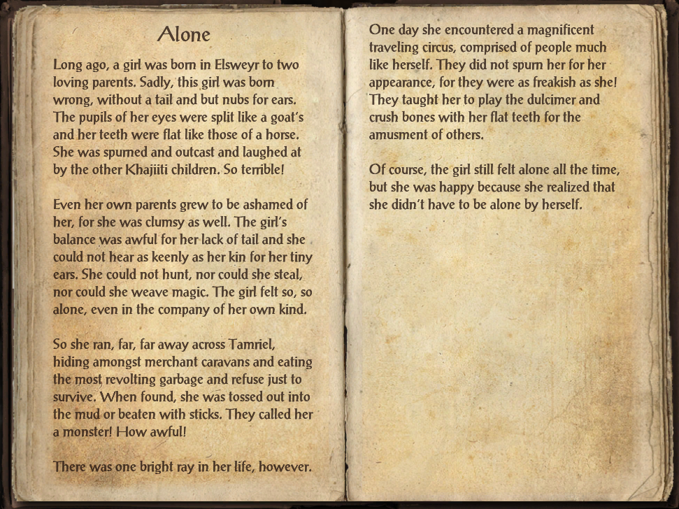 Alone | Elder Scrolls | Fandom