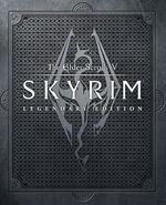 La couverture officielle de l'édition légendaire de Skyrim.