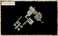 Map of the prison during the tutorial, after which the map shifts 90 degrees clock-wise.