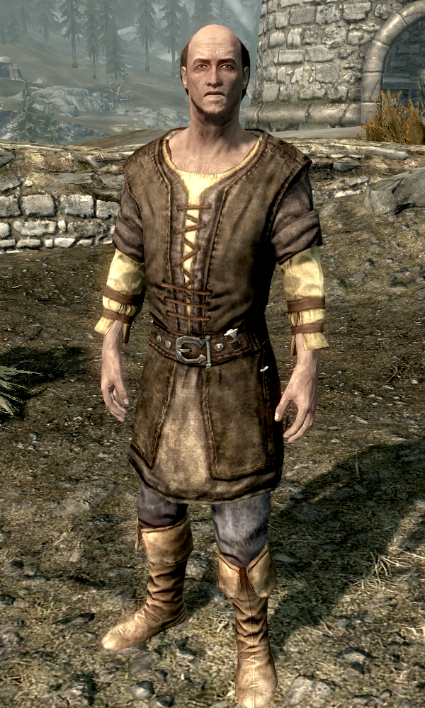 Wilmuth is a Nord farmer working at Chillfurrow Farm, east of Whiterun. 