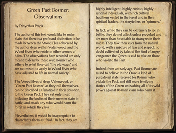 Green Pact Bosmer - Observations