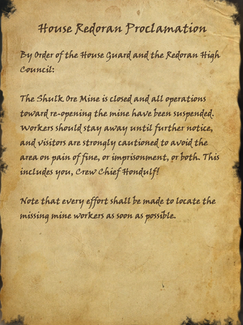 House Redoran Proclamation