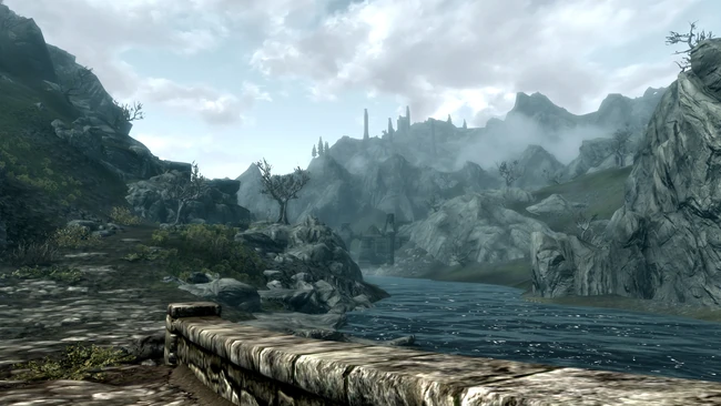 Вид на лагерь со стороны мостов, от тракта Маркарт — Вайтран.