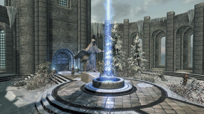 Cortile dell'accademia di Winterhold