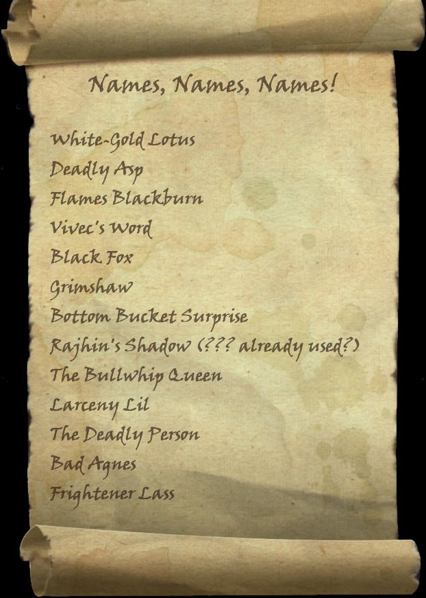 Names, Names, Names! Elder Scrolls Fandom