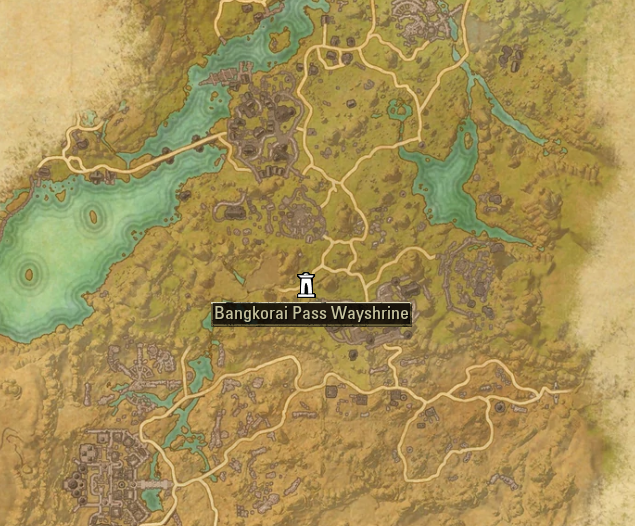 Eso Bangkorai Complete Map Bangkorai Pass Wayshrine | Elder Scrolls | Fandom