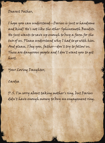 Cardia's Letter to Father