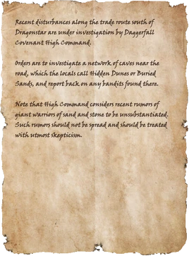Daggerfall Covenant Missive
