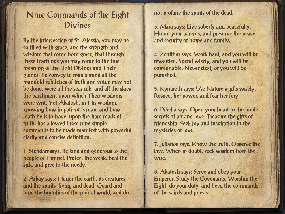 elder scrolls nine divines