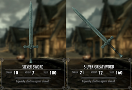 Silver weapons