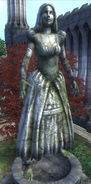 A statue of Saint Alessia in the Imperial City as it appears in The Elder Scrolls IV: Oblivion.
