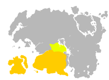 mappa del primo dominio Aldmeri ed i territori controllati da esso a cyrodiil