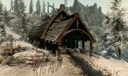 Thirsk Mead Hall, one of the four settlements on Solstheim.