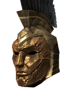 Nerevar's visage depicted on an Ordinator Helmet in Online