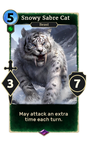 Snowy Sabre Cat