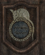 The Winking Skeever Shop Sign