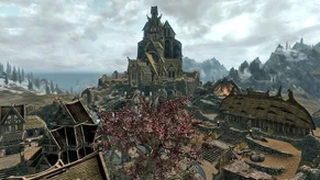 Verdorato (in basso), Jorrvaskr (a destra) e Dragonsreach (in alto).