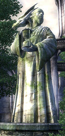 A statue of Akatosh in the Imperial City.