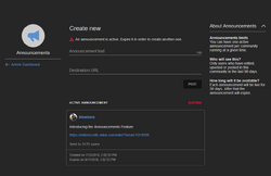 Announcements Interface