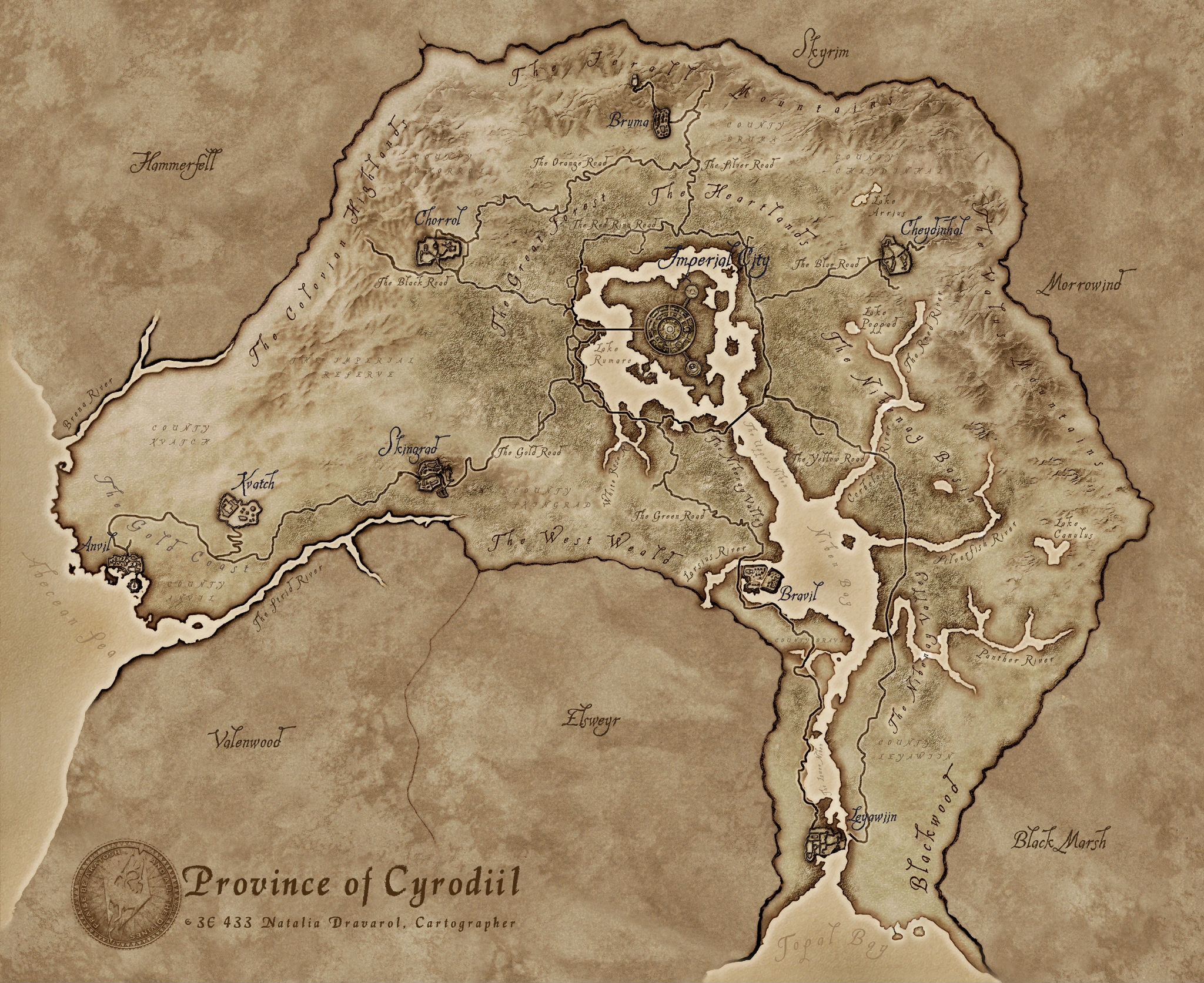 Map Of Cyrodiil With All Locations Cyrodiil | Elder Scrolls | Fandom