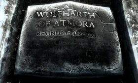 Placca dedicata a Wulfharth sita a Windhelm.