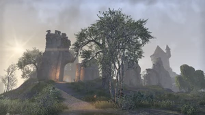 Руины замка Джиовез близ Гидеона